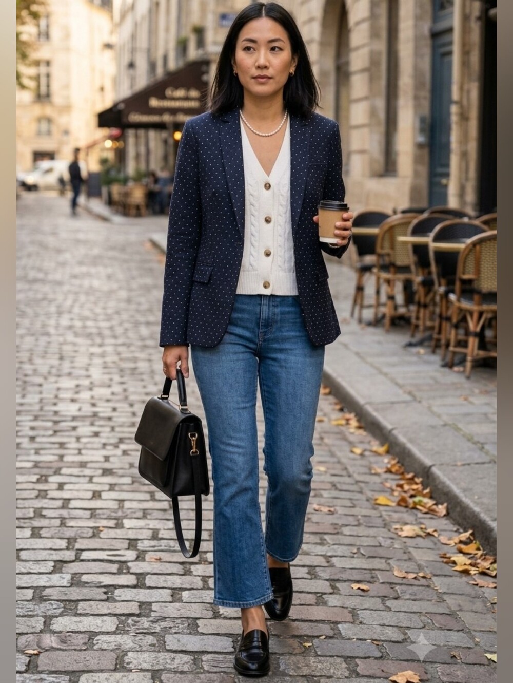 Banana Republic Jacquard Navy Cotton Stretch Blazer 10